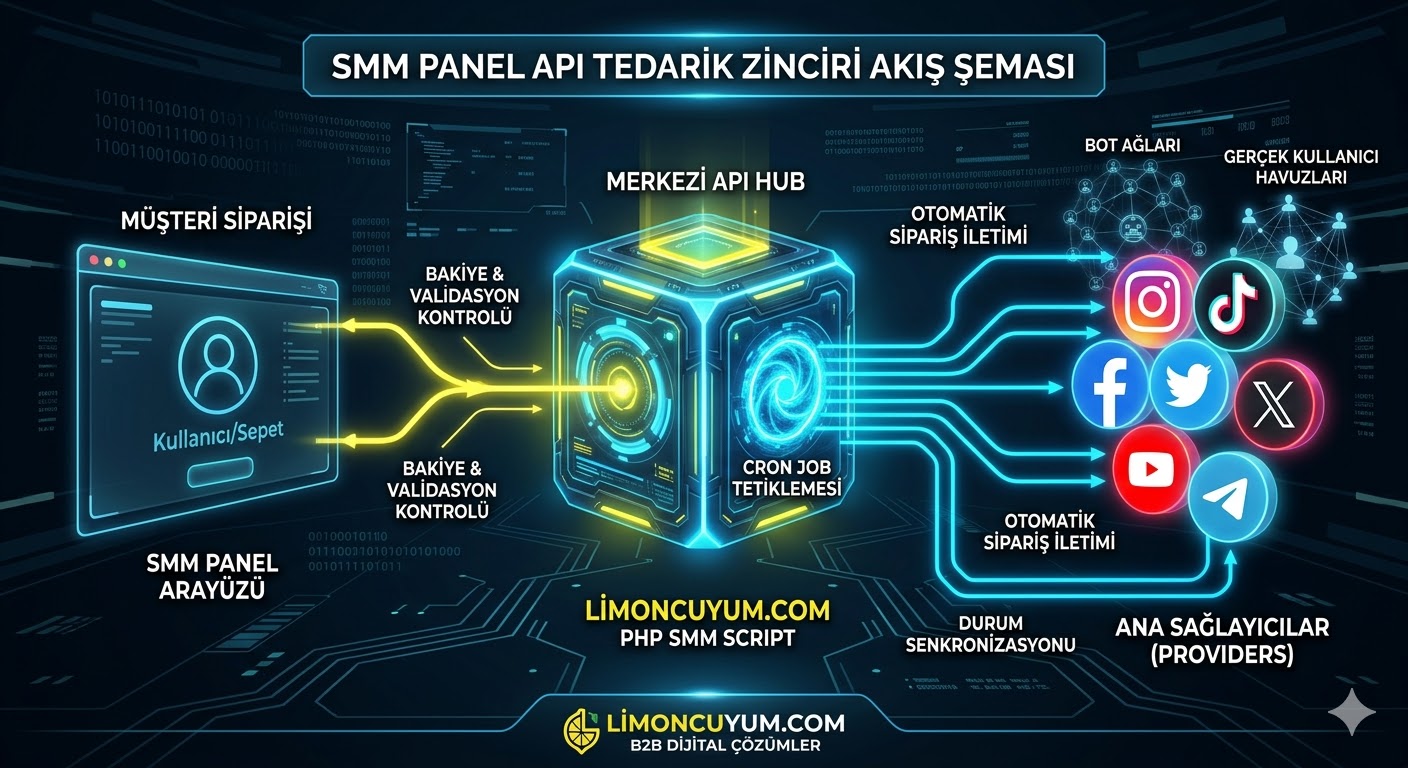 Dijital Hizmetlerin Arka Planı: SMM Paneller Nasıl Çalışır ve API Tedarik Zinciri Nedir? kapak görseli