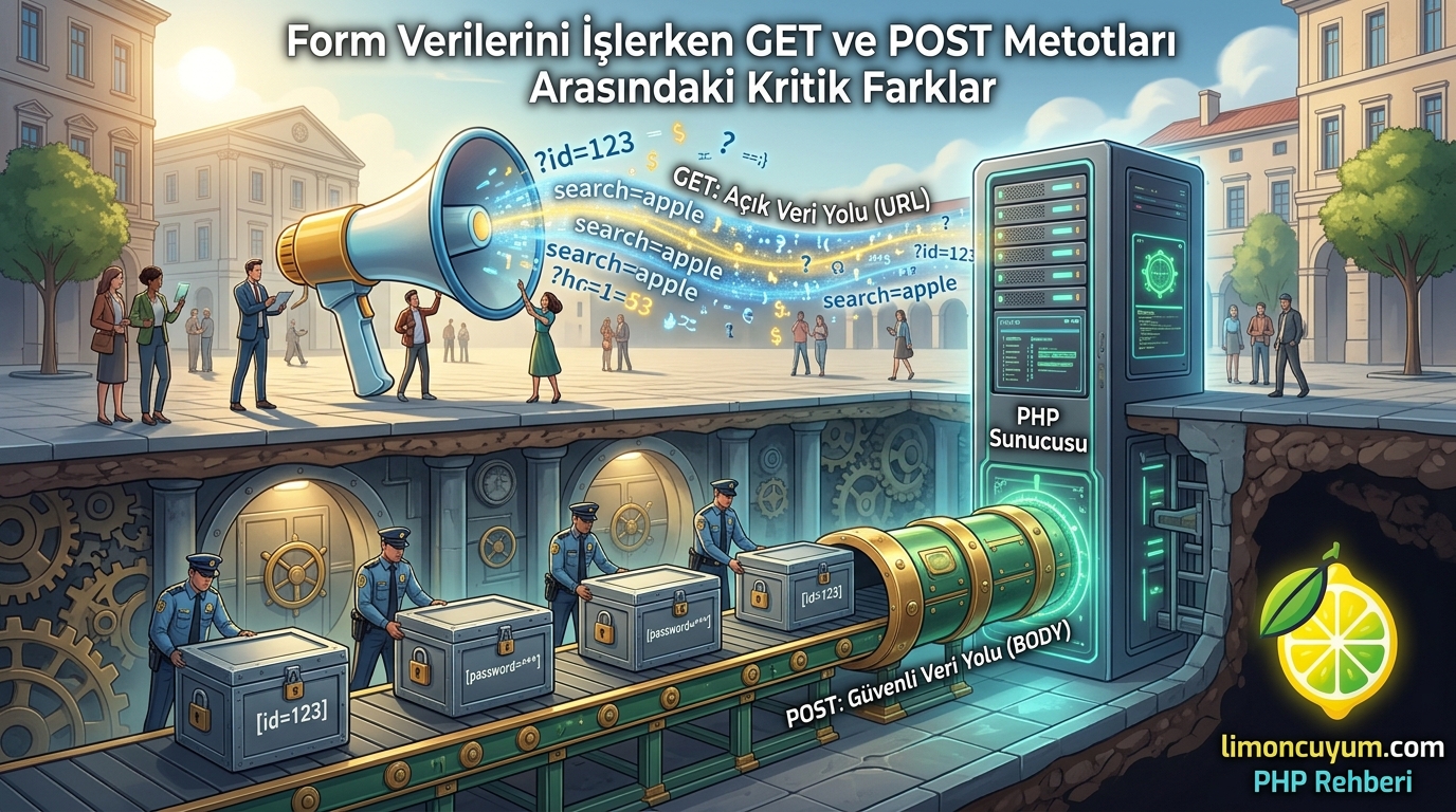 Form Verilerini İşlerken GET ve POST Metotları Arasındaki Kritik Farklar kapak görseli