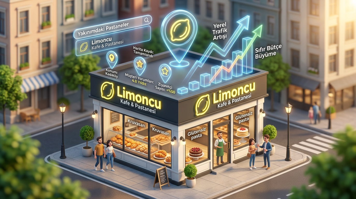 Küçük İşletmeler İçin Sıfır Bütçeyle Yerel SEO (Local SEO) Büyüme Rehberi kapak görseli