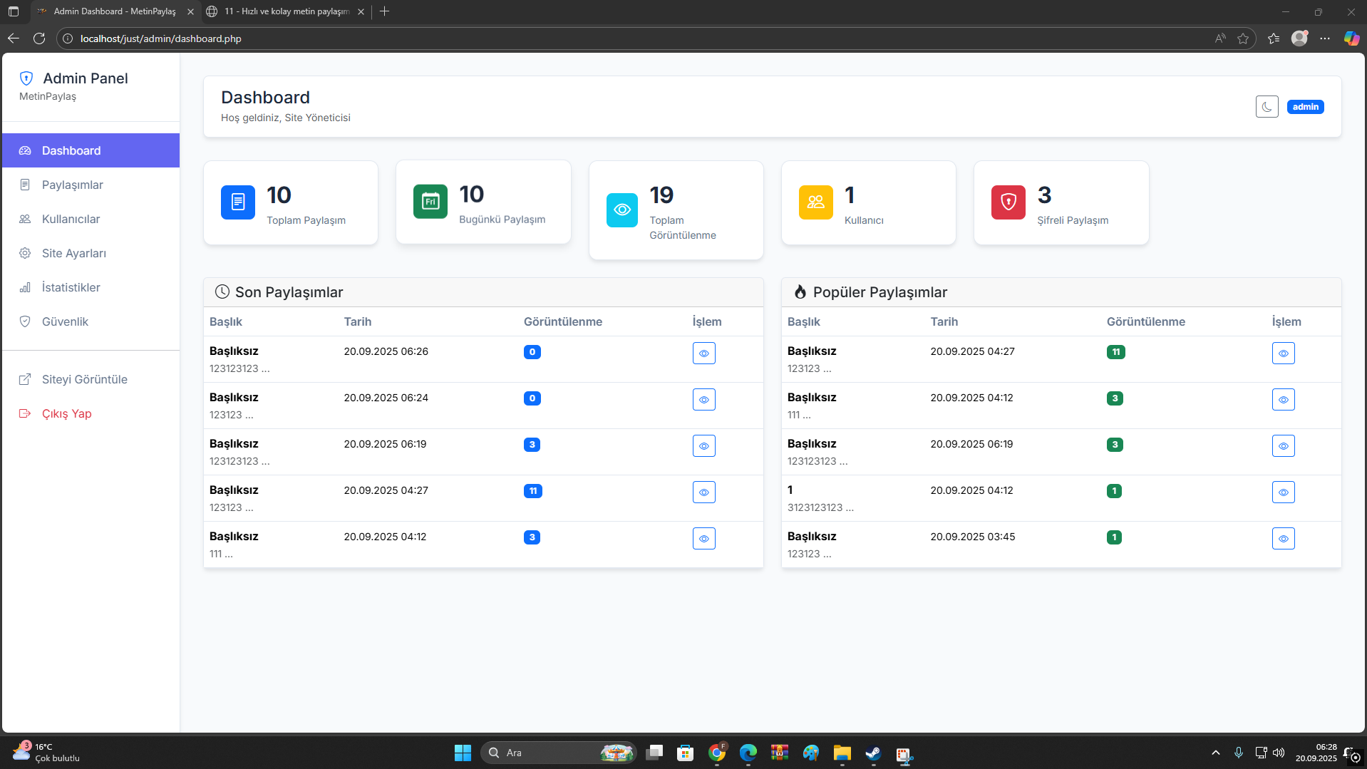metin paylas v1 proje görseli