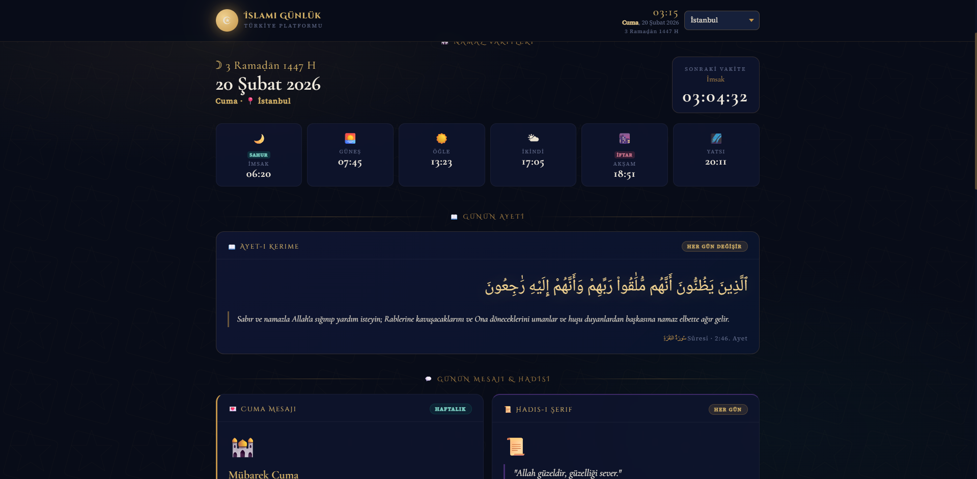 Ücretsiz Namaz Vakitleri Scripti V2 proje görseli