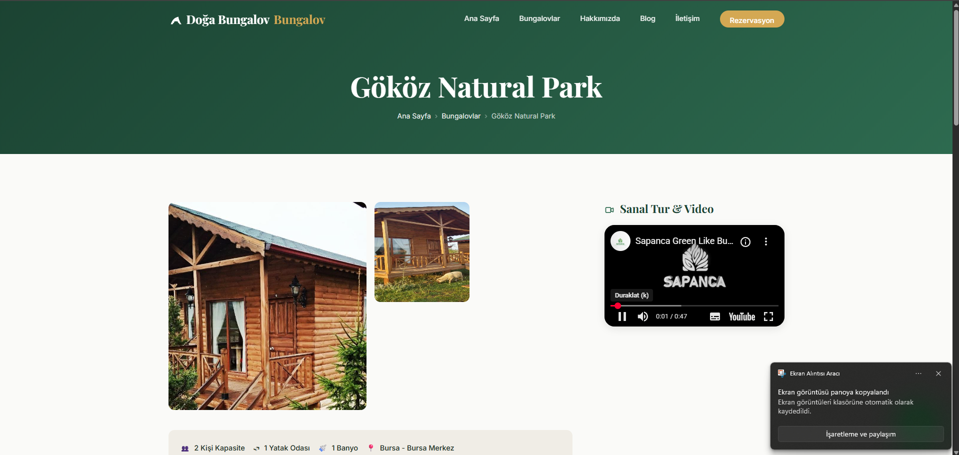 Gelişmiş PHP Bungalov Kiralama