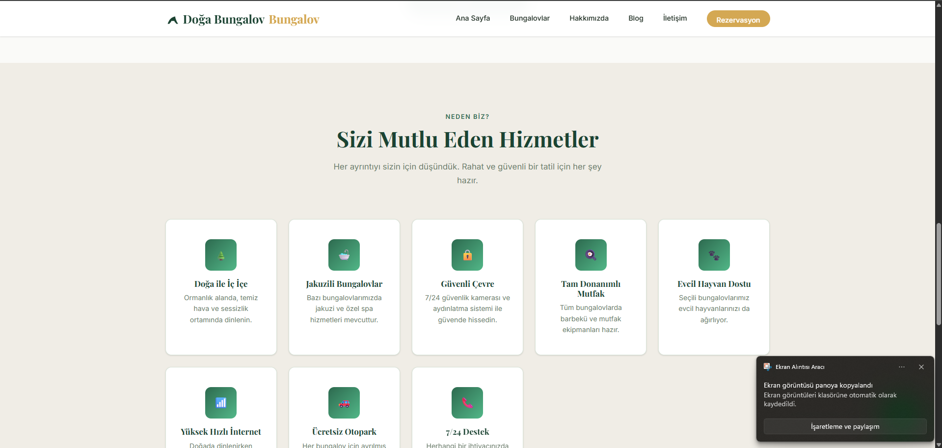 Gelişmiş PHP Bungalov Kiralama