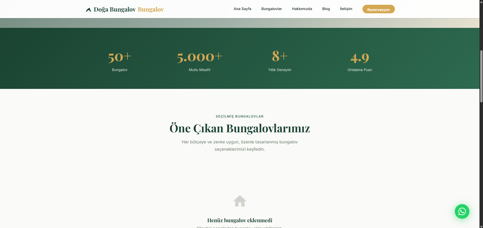 Gelişmiş PHP Bungalov Kiralama