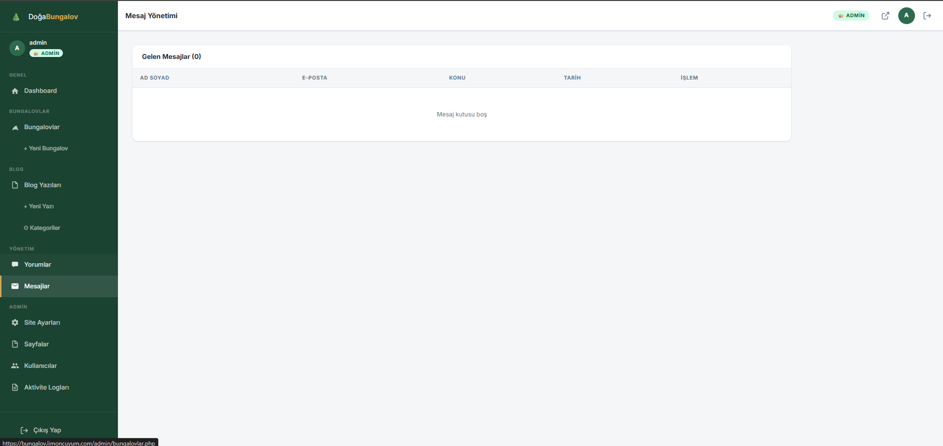Gelişmiş PHP Bungalov Kiralama