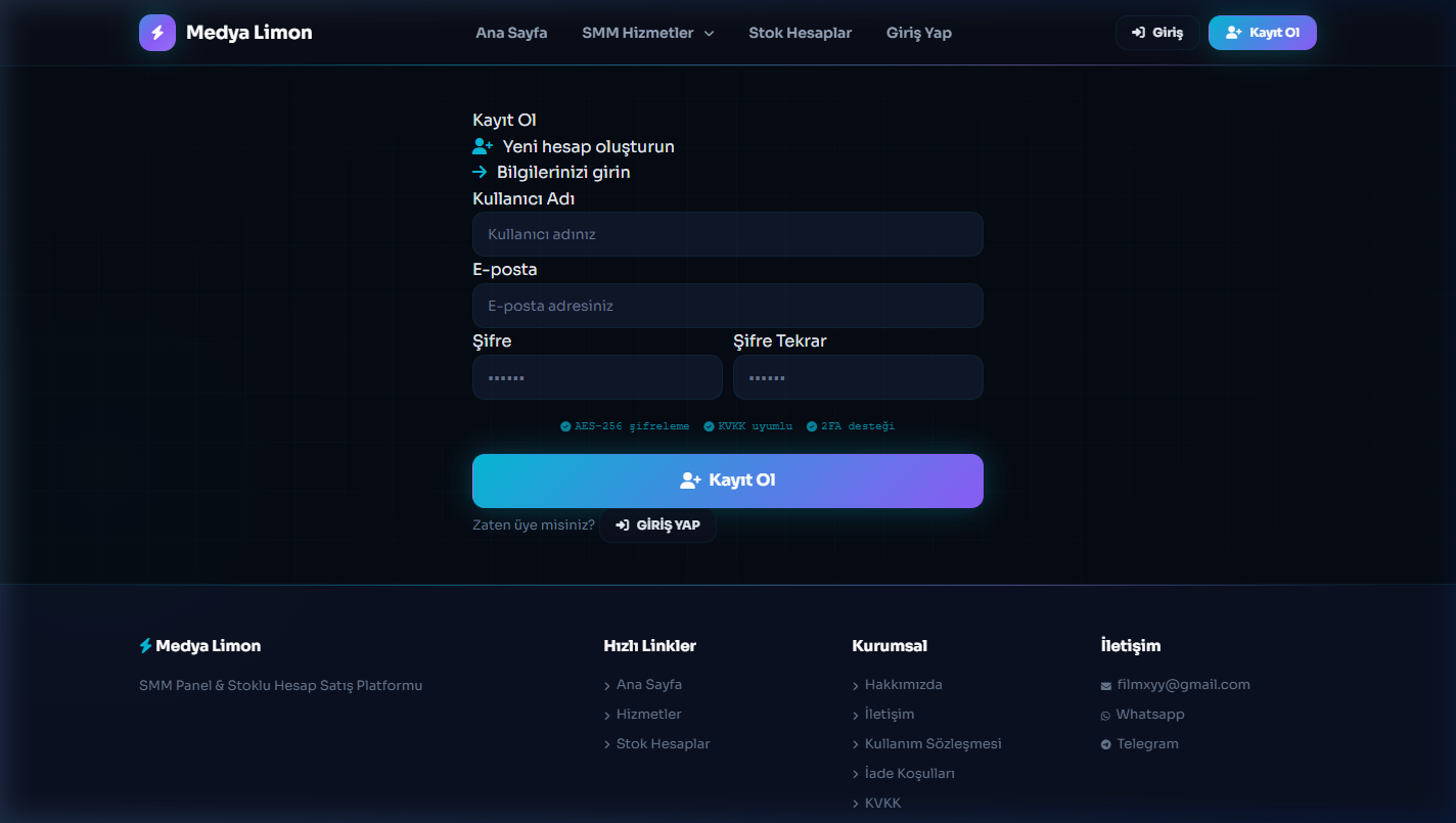 Limon Bahçesi — Yeni Nesil Sosyal Medya Paneli